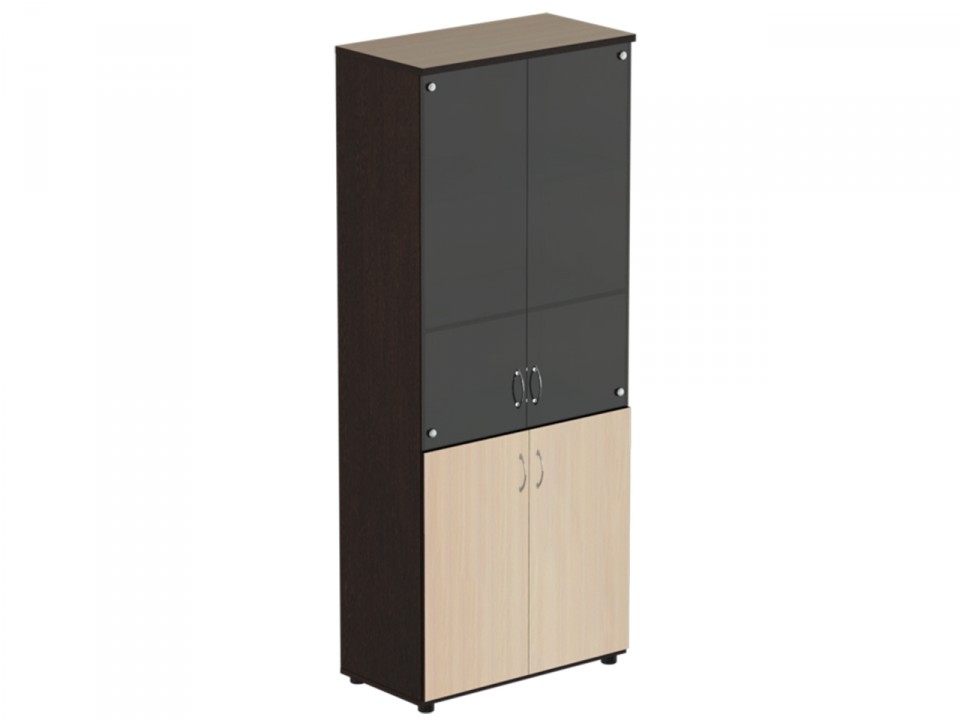 Офисная мебель Референт Шкаф для документов высокий с тонированным стеклом Р.Ш-2СТ