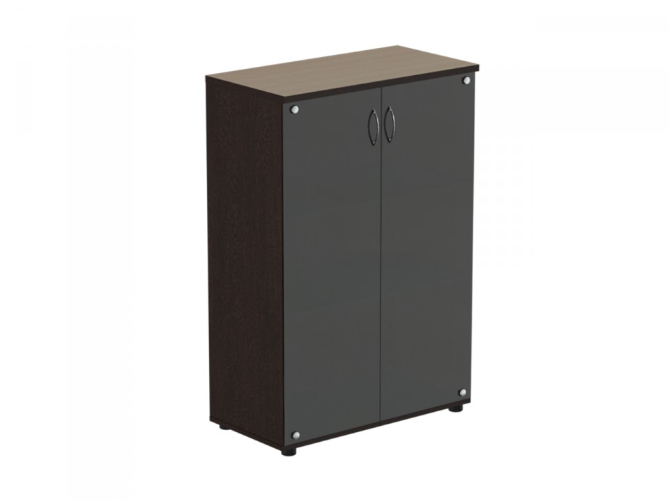 Офисная мебель Референт Шкаф для документов средний с тонированным стеклом Р.Шс-3СТ