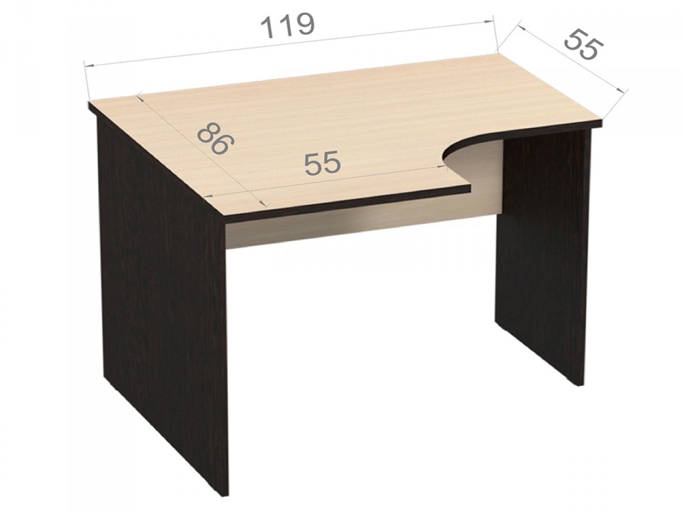 Офисная мебель Референт Стол компьютерный Р.РС-12 (левый)
