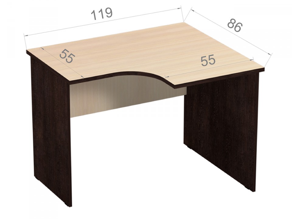 Офисная мебель Референт Стол компьютерный Р.РС-12 (правый)