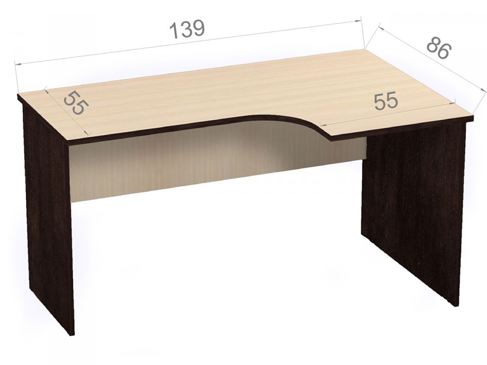 Офисная мебель Референт Стол офисный угловой Р.РС-14 (правый)