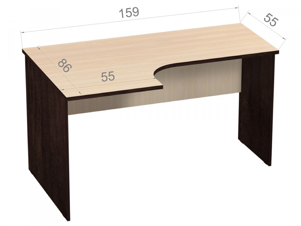 Офисная мебель Референт Стол офисный угловой Р.РС-16 (левый)