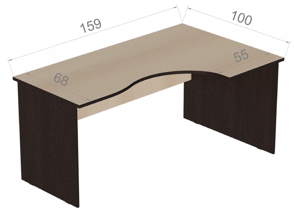 Офисная мебель Референт Стол офисный угловой Р.СКУ-16(правый)