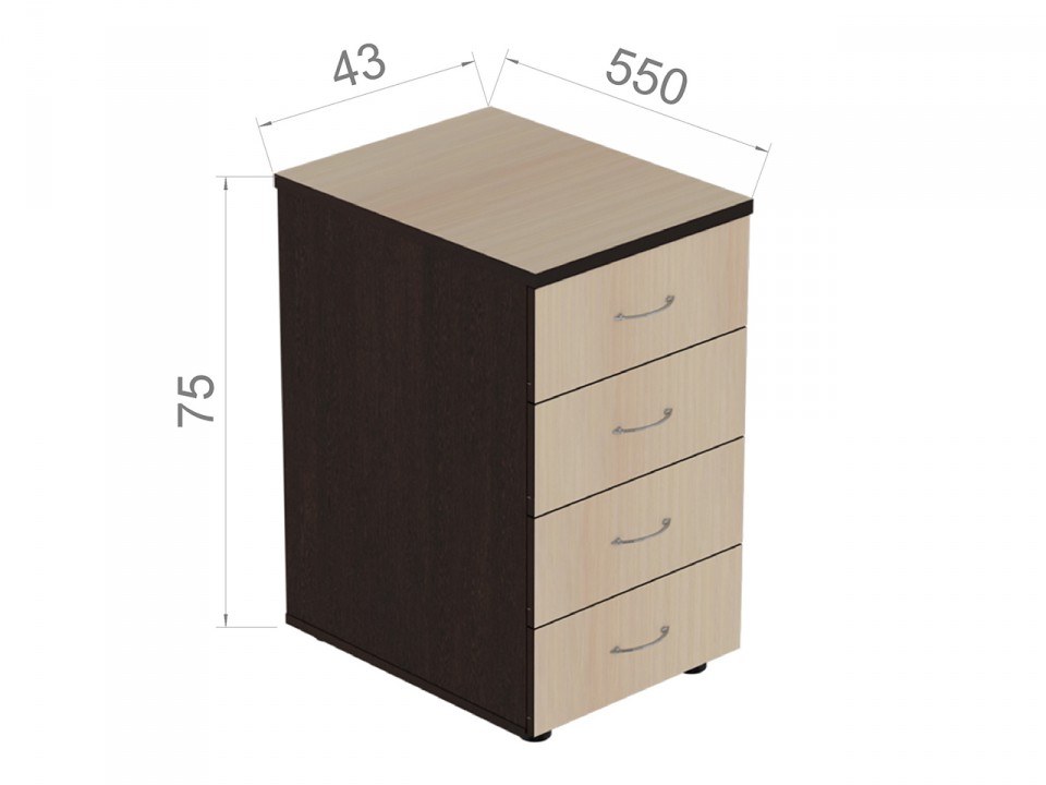 Офисная мебель Референт Тумба для офиса Р.Т-4.1